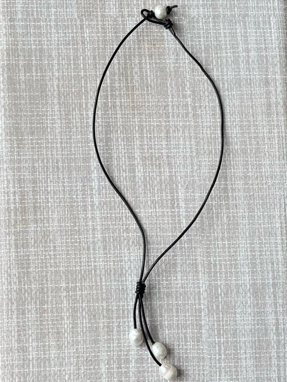 NWOT Ralph Lauren Leather and Pearl Necklace